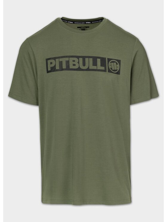 PITBULL PITBULL Koszulka techniczna Casual Sport HILLTOP Zielony Regular Fit