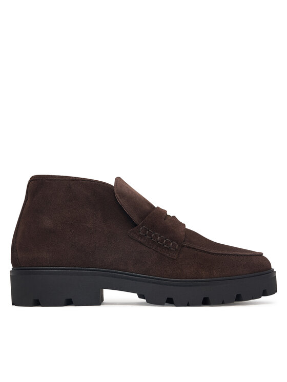 Tommy Hilfiger Боти Th Enamel Charm Loafer Boot FW0FW09680 Кафяв