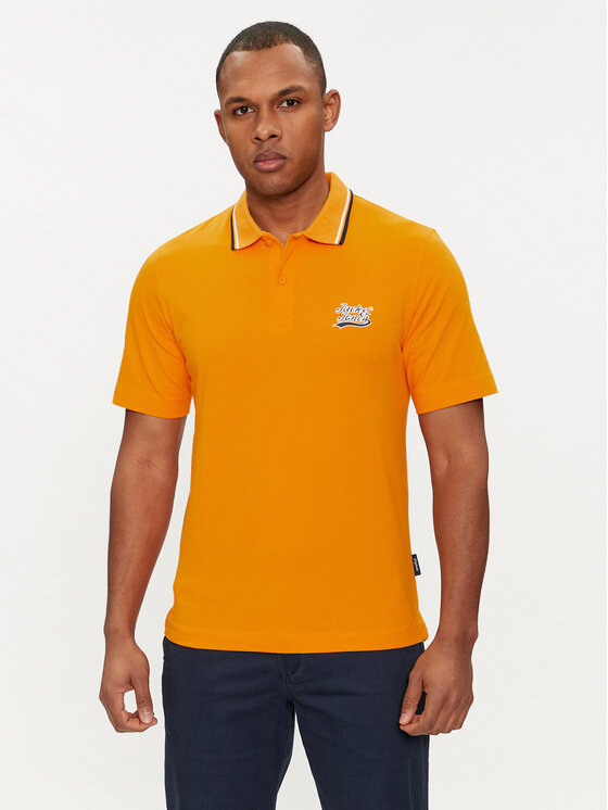 Jack&Jones Polo Majica Tevor 12228781 Oranžna Standard Fit