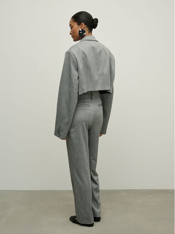La Mania La Mania Pantalone da abito HOURS Grigio Classic Fit