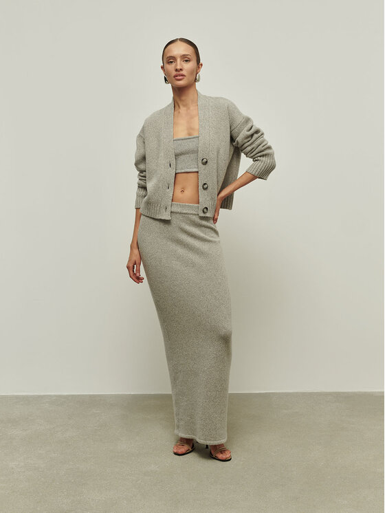 La Mania La Mania Sukně NAME Šedá Classic Fit