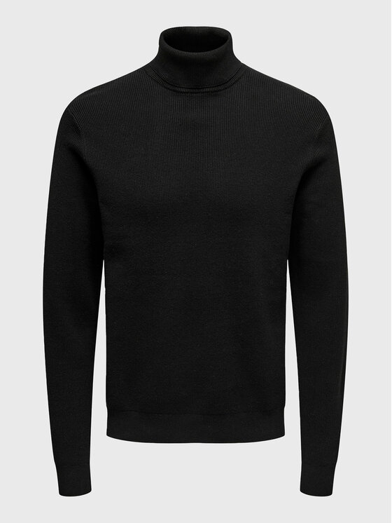 Only & Sons Only & Sons Rollkragenpullover Phil 22023202 Schwarz Regular Fit