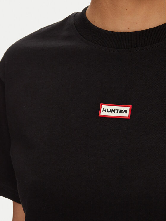 Hunter Hunter Tričko Leona HARW0070251 Čierna Boxy Fit