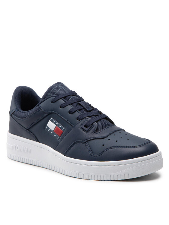 Tommy Jeans Tommy Jeans Laisvalaikio batai Retro Basket EM0EM00955 Tamsiai mėlyna