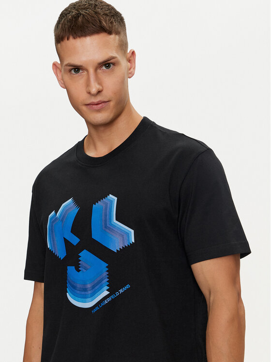 Karl Lagerfeld Jeans Karl Lagerfeld Jeans T-shirt 241D1708 Crna Regular Fit