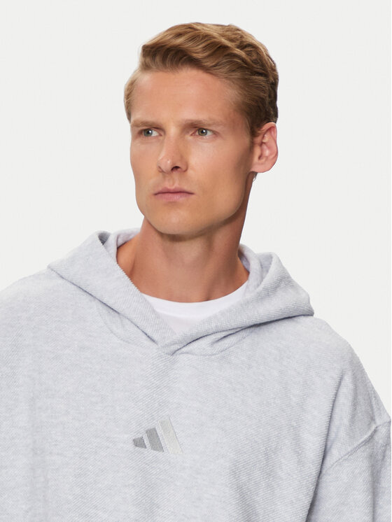adidas adidas Суитшърт Elevated ALL SZN Terry Loop IY6579 Сив Loose Fit
