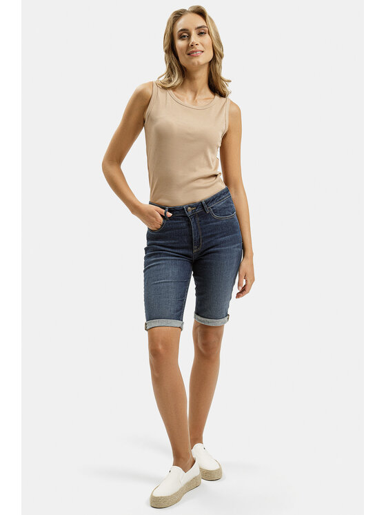 Cross Jeans Cross Jeans Szorty jeansowe A 531-018 Niebieski