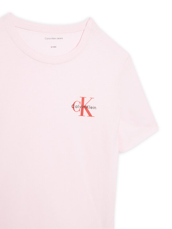 Calvin Klein Jeans Calvin Klein Jeans Тишърт Chest Monologo IU0IU00719 Розов Regular Fit