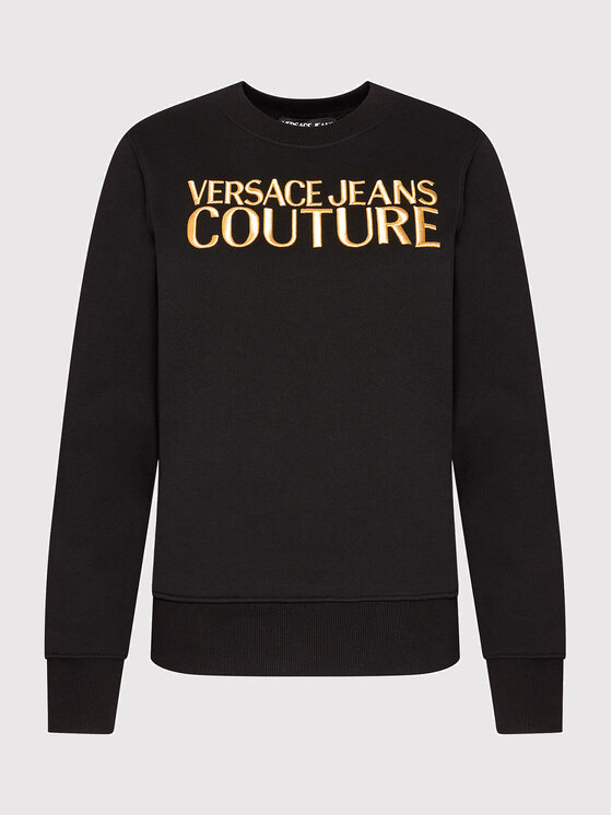 Versace Jeans Couture Versace Jeans Couture Bluza Logo Embro 71HAIT01 Czarny Regular Fit