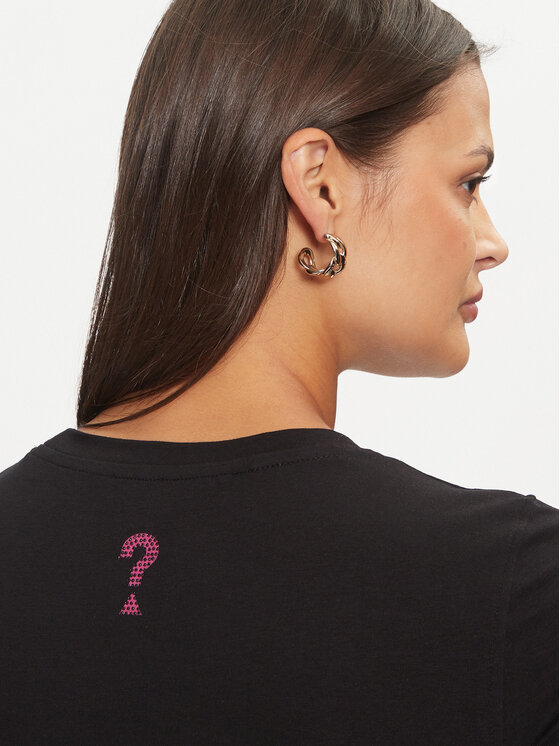 Guess Guess Marškinėliai W4BI19 J1314 Juoda Slim Fit