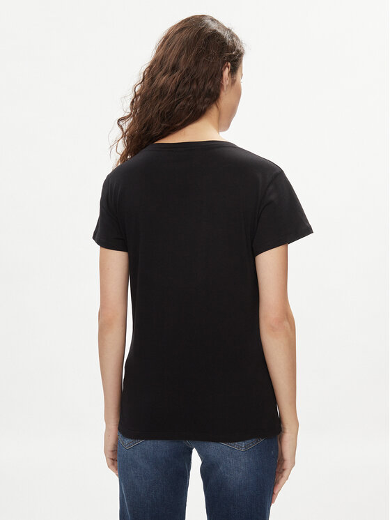 Liu Jo Liu Jo T-shirt TA4137 J6040 Crna Regular Fit