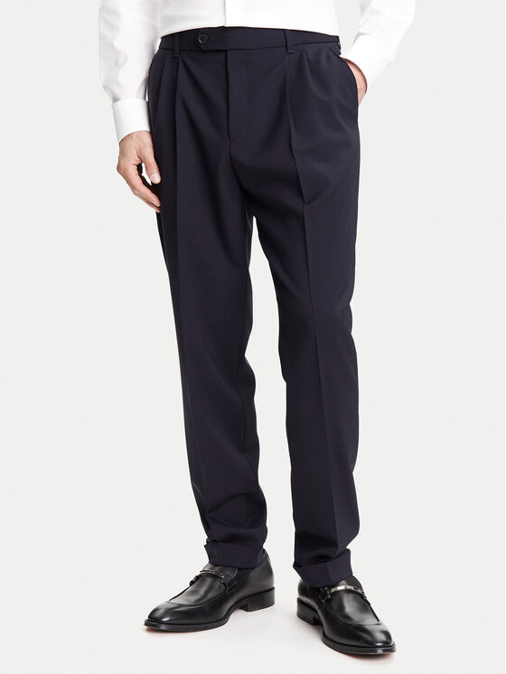 BOSS BOSS Stoffhose C-Perin-DPL 50545822 Dunkelblau Tapered Fit