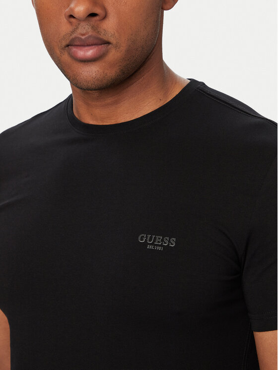 Guess Guess T-Shirt M6YI24 K3728 Μαύρο Extra Slim Fit
