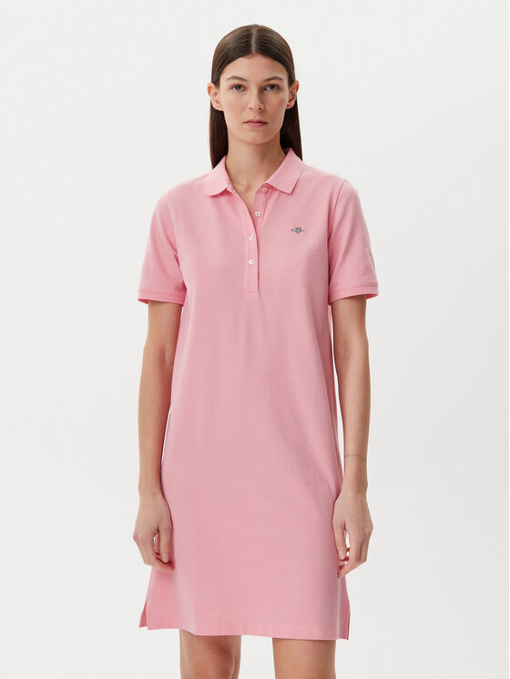 Gant Každodenné šaty Shield 4201529 Ružová Regular Fit
