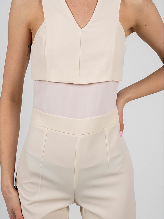 Patrizia Pepe Patrizia Pepe Kombinezon DP1318 AB73 Beżowy Slim Fit
