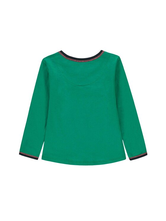 Kanz Kanz Bluzka 2043051-5530 Zielony Basic Fit