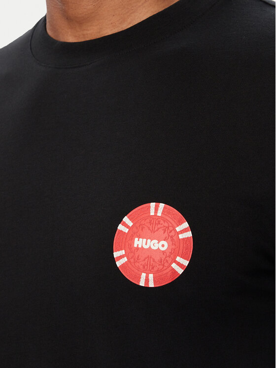 HUGO HUGO T-särk 50570446 Must Regular Fit
