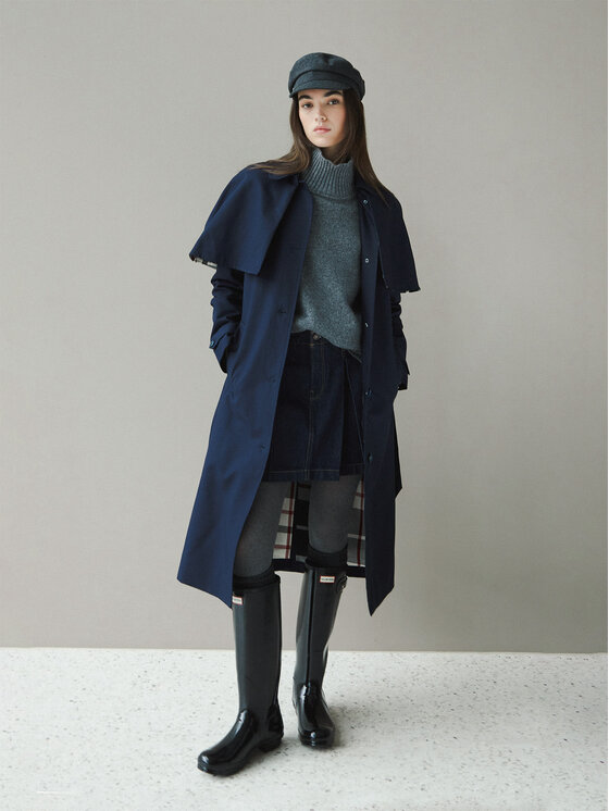 Hunter Hunter Тренч Keltie HARW0014251 Cиній Regular Fit