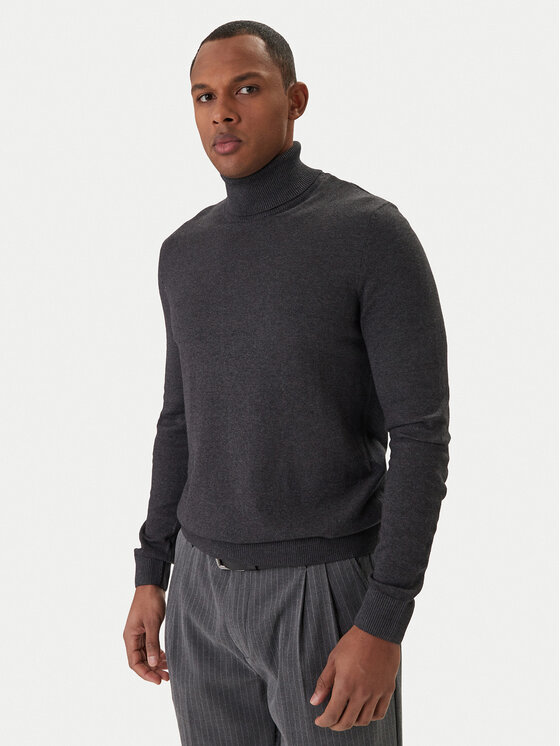 Jack & Jones Jack & Jones Rollkragenpullover Emil Knit Roll 12157417 Grau Regular Fit