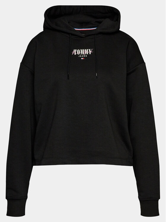 Tommy Jeans Tommy Jeans Bluza Essential Logo DW0DW17797 Czarny Relaxed Fit