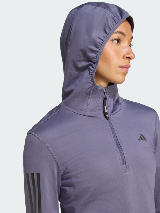 adidas adidas Bluza techniczna Own The Run Winterized Fioletowy Slim Fit