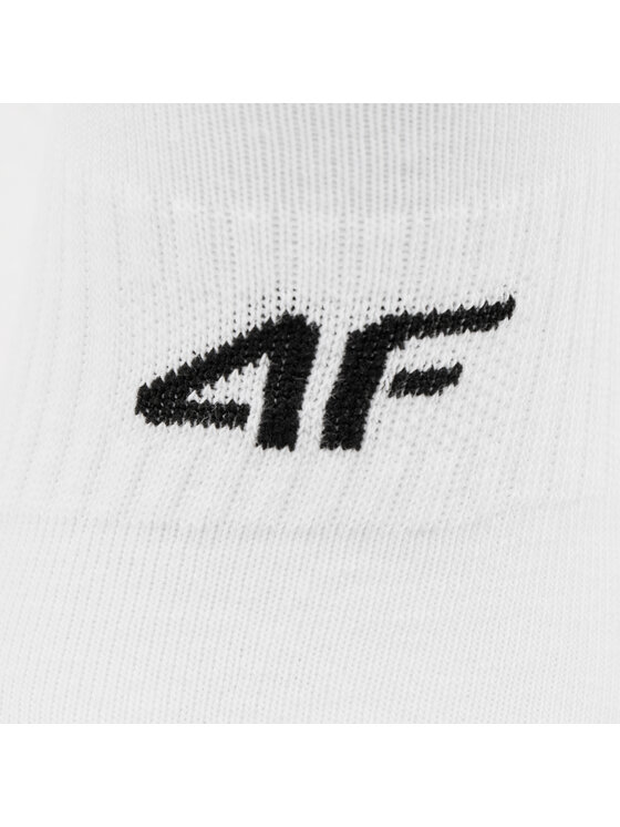 4F 4F Zestaw 3 par stopek damskich 4FWMM00USOCF276 Biały