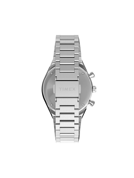 Timex Timex Ročna ura Q Timex® Chronograph TW2Y36200 Srebrna