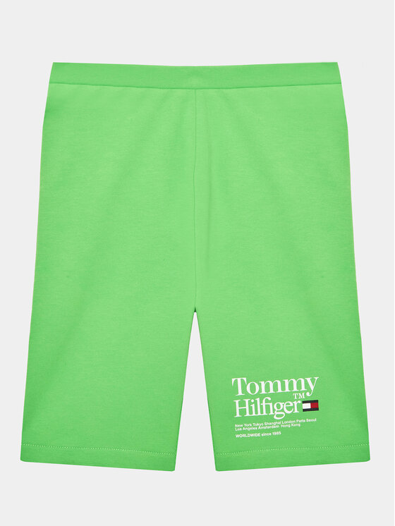 Tommy Hilfiger Sportske Kratke Hlače Timeless KG0KG07253 D Zelena Slim Fit