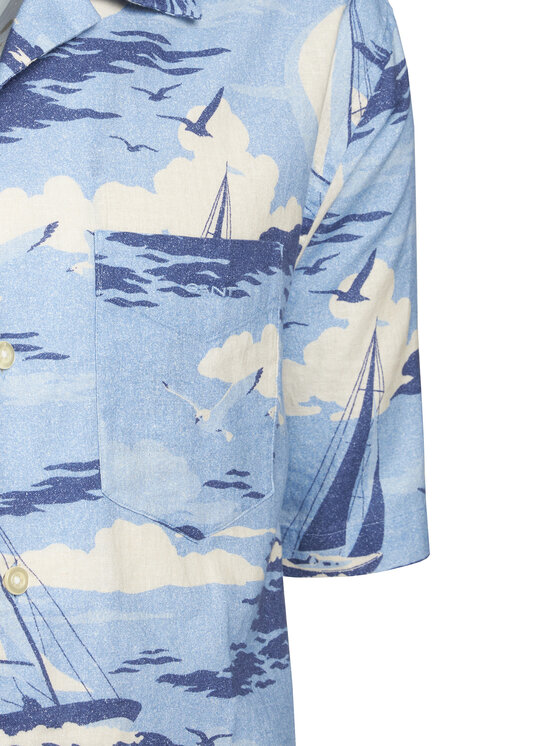 Gant Gant Košeľa 3250048 Modrá Relaxed Fit