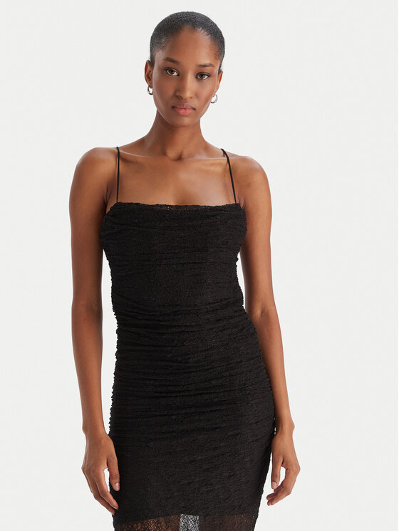 Eleh Eleh Kokteilinė suknelė EFW250350 Juoda Slim Fit