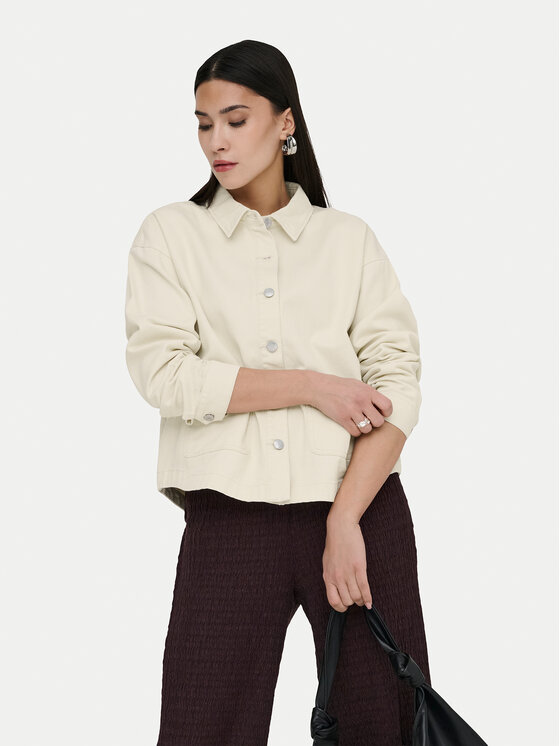 ONLY Geacă de blugi Lara 15372651 Bej Regular Fit