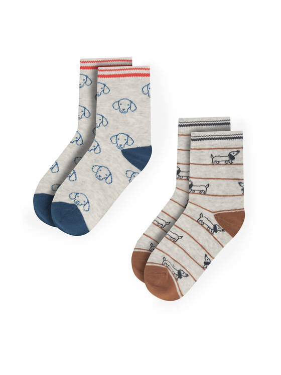 Set de 2 perechi de șosete lungi pentru copii Action Boy 8KB-001-AW23 (2-pack) Albastru