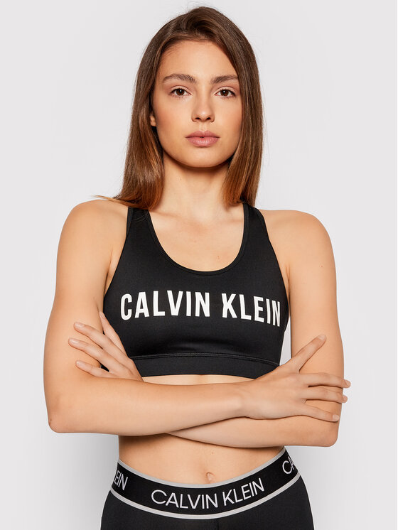 Calvin Klein Performance Sutien sport Medium Support 00GWF0K157 Negru