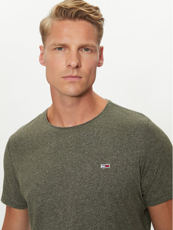 Tommy Jeans Tommy Jeans Majica Jaspe DM0DM09586 Khaki Slim Fit