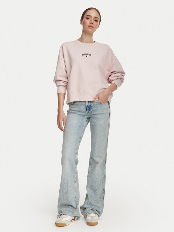 Guess Jeans Guess Jeans Μπλούζα W6YQ03 K3828 Ροζ Regular Fit