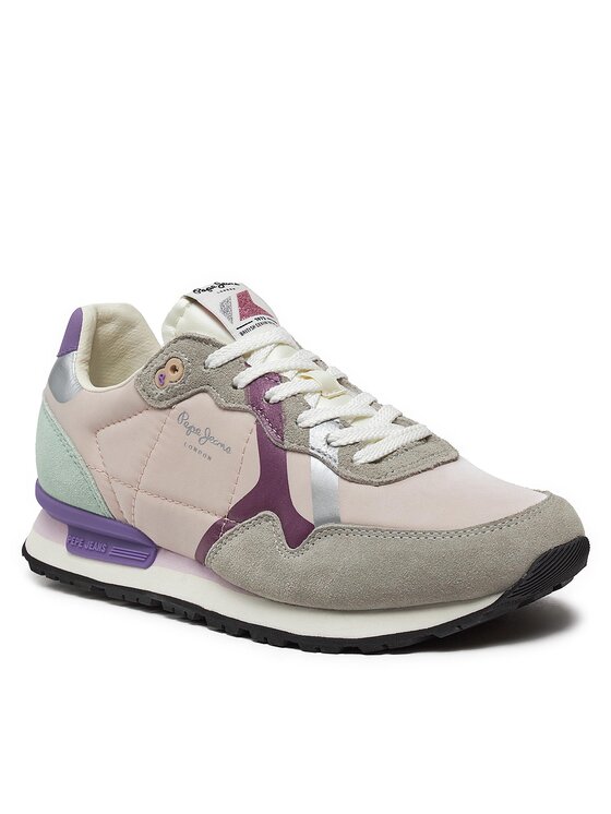 Pepe Jeans Pepe Jeans Sneakersy Brit Print W PLS40010 Szary