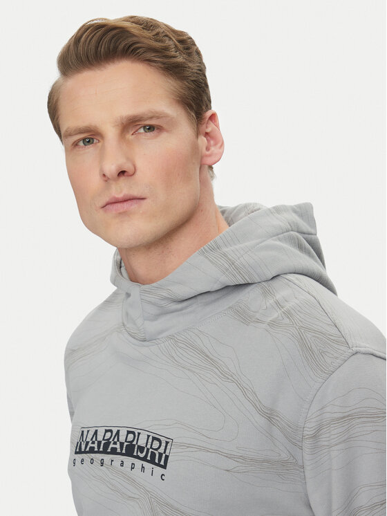 Napapijri Napapijri Majica dugih rukava Cellini NP0A4ILR Siva Relaxed Fit