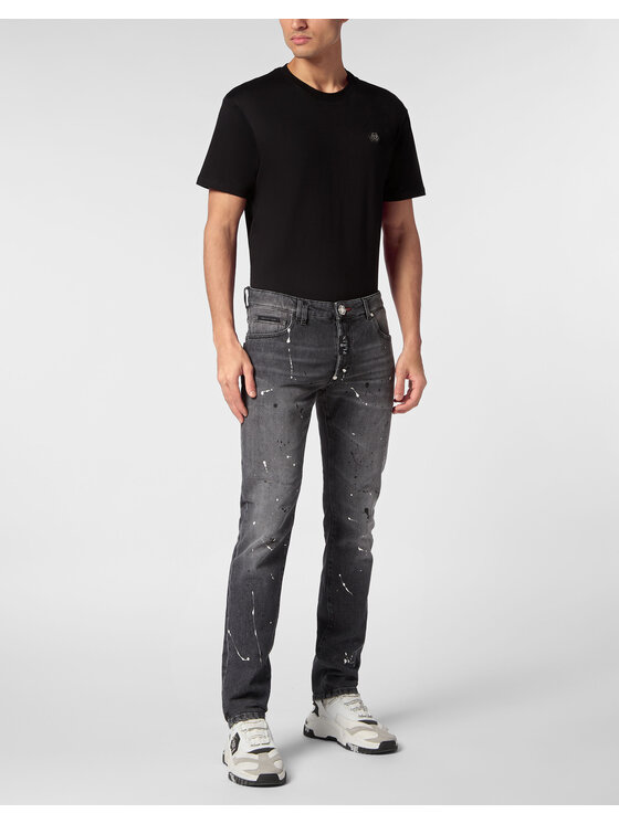 PHILIPP PLEIN PHILIPP PLEIN Jeansy 9597 Šedá Straight Leg