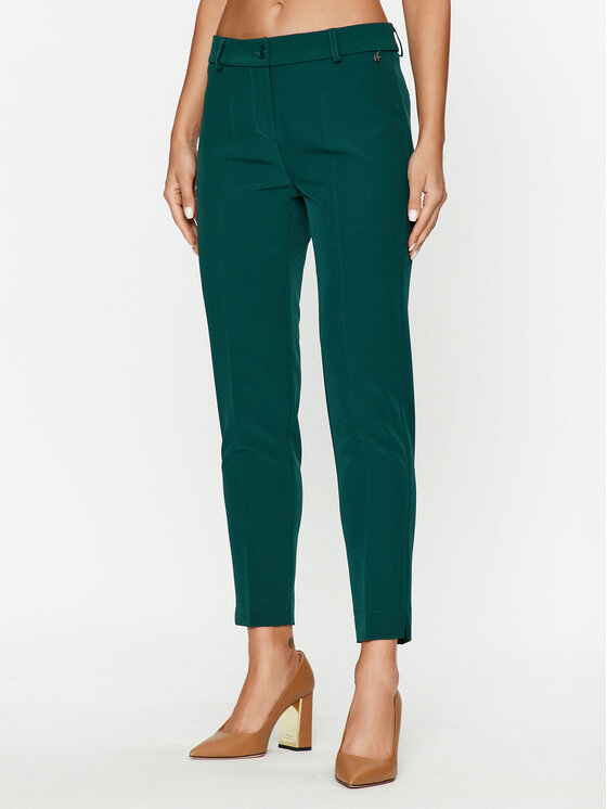 Maryley Pantaloni din material 23IB52Z/41BO Verde Regular Fit