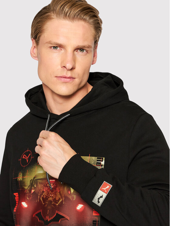 Puma Puma Bluza BATMAN 534728 Czarny Regular Fit