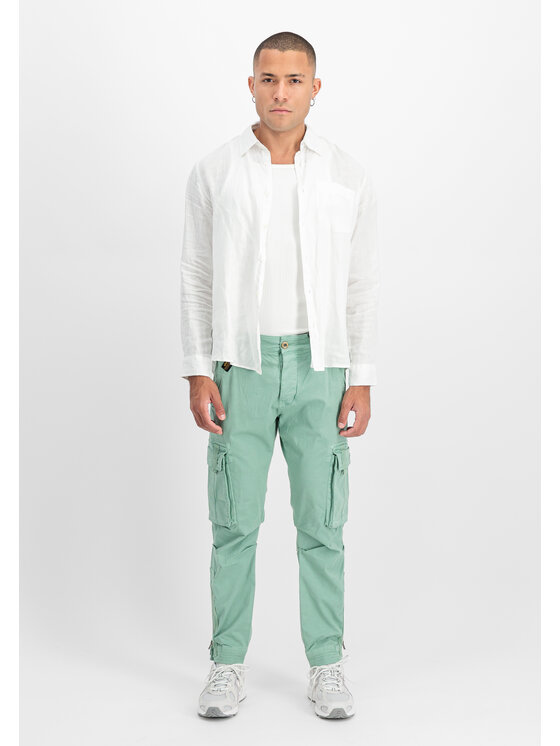Alpha Industries Alpha Industries Spodnie cargo Task Force Pant Zielony Tapered Fit