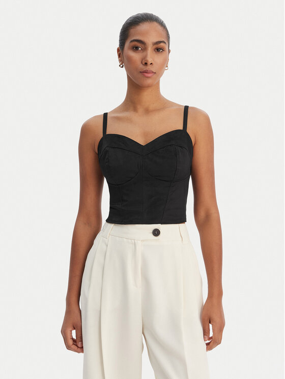 Guess Guess Top W6RH03 WJ472 Nero Slim Fit