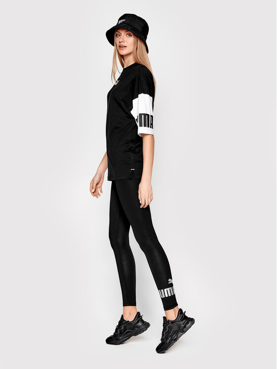 Puma Puma Legginsy Essentials+Metallic 848307 Czarny Slim Fit
