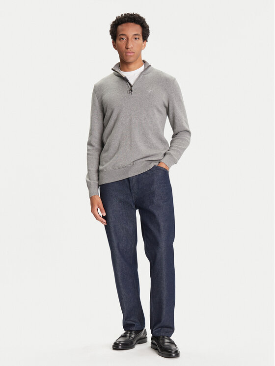 Barbour Barbour Svetr Half Zip MKN1074GY52 Šedá Regular Fit