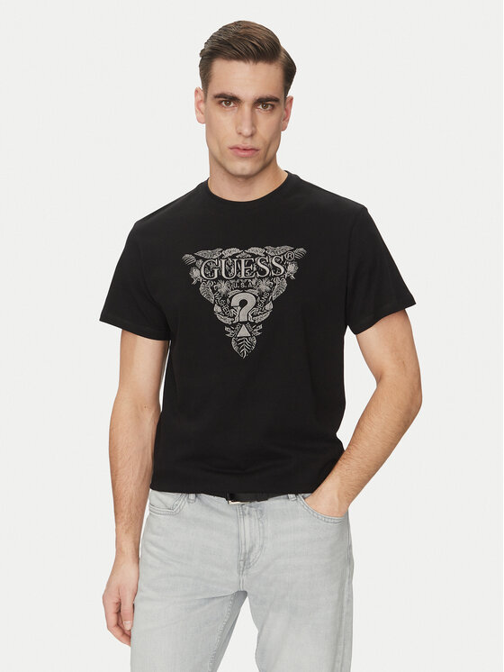Guess Guess T-Shirt M5GI16 K8FQ4 Czarny Regular Fit