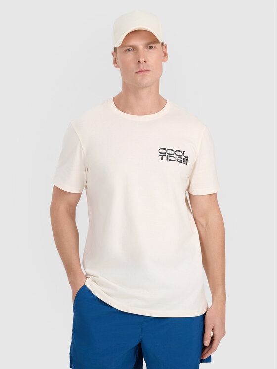 4F 4F T-Shirt CHILLY WAVES Biały Regular Fit