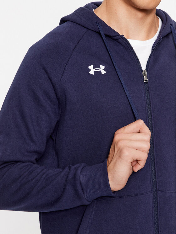 Under Armour Under Armour Pulóver Ua Rival Fleece Fz Hoodie 1379767 Sötétkék Loose Fit