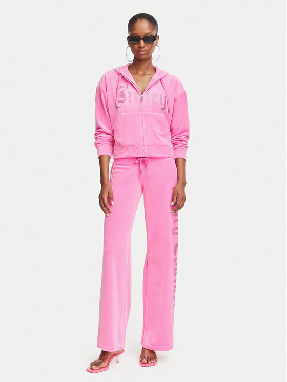 Juicy Couture Juicy Couture Bluza Old Gothic JCWAS226333 Różowy Slim Fit