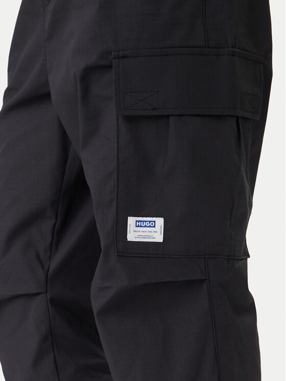 HUGO HUGO Hlače Gadic242 50545643 Crna Relaxed Fit