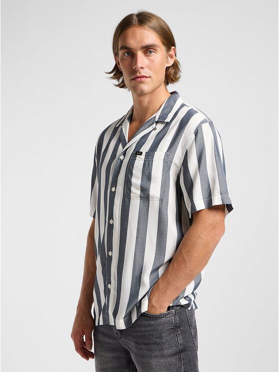 Lee Lee Koszula RESORT SHIRT RIVET Szary Regular Fit